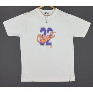 Vintage 90s Rare LA Gear Karl Malone #32 Catapulit Utah Jazz NBA Promo Shirt XL